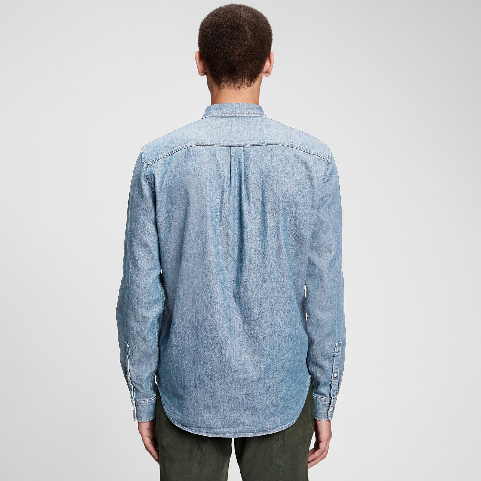 Longsleeve Pocket Denim Shirt Light Indigo 6