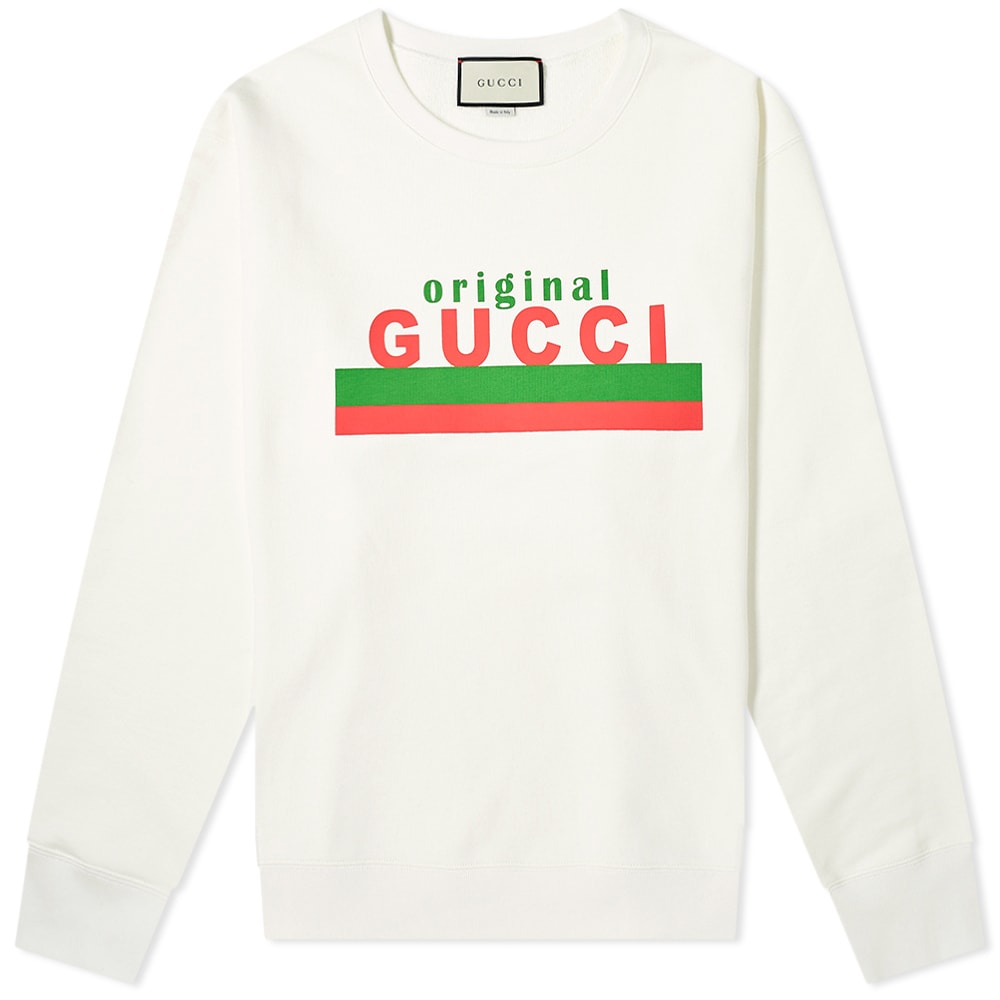 Mikina Gucci Gucci Original Print Crew Sweatshirt Biela | 626990-XJCOR-9192, 0