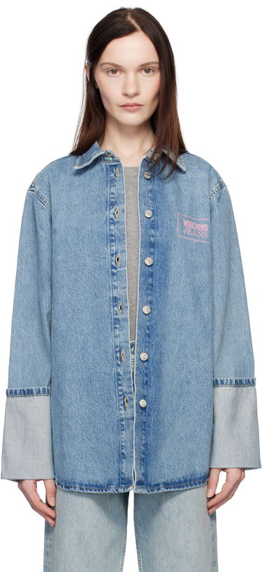 Košeľa Moschino Jeans Oversized Denim Shirt Modrá | 251K10216, 0