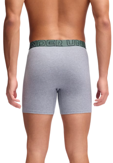 Boxerky Under Armour Under Armour Solid 6" Boxer Shorts, 3-Pack Šedá | 1383889-035, 2