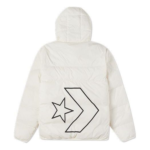 Prešívaná bunda Converse Classic Casual Hooded Down Jacket Biela | 10023695-281, 0