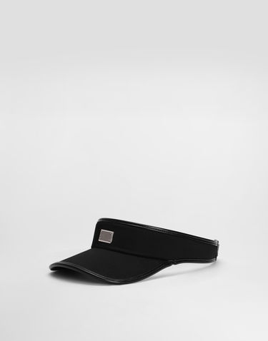 Čiapky a klobúky Dolce & Gabbana Dolce & Gabbana Gabardine Visor Čierna | GH910AFUFL3N0000, 0