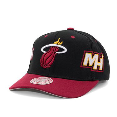 Šiltovka Mitchell & Ness Overbite Pro Snapback Miami Heat Black Červená | HHSS7310-MHEYYPPPBLCK, 0