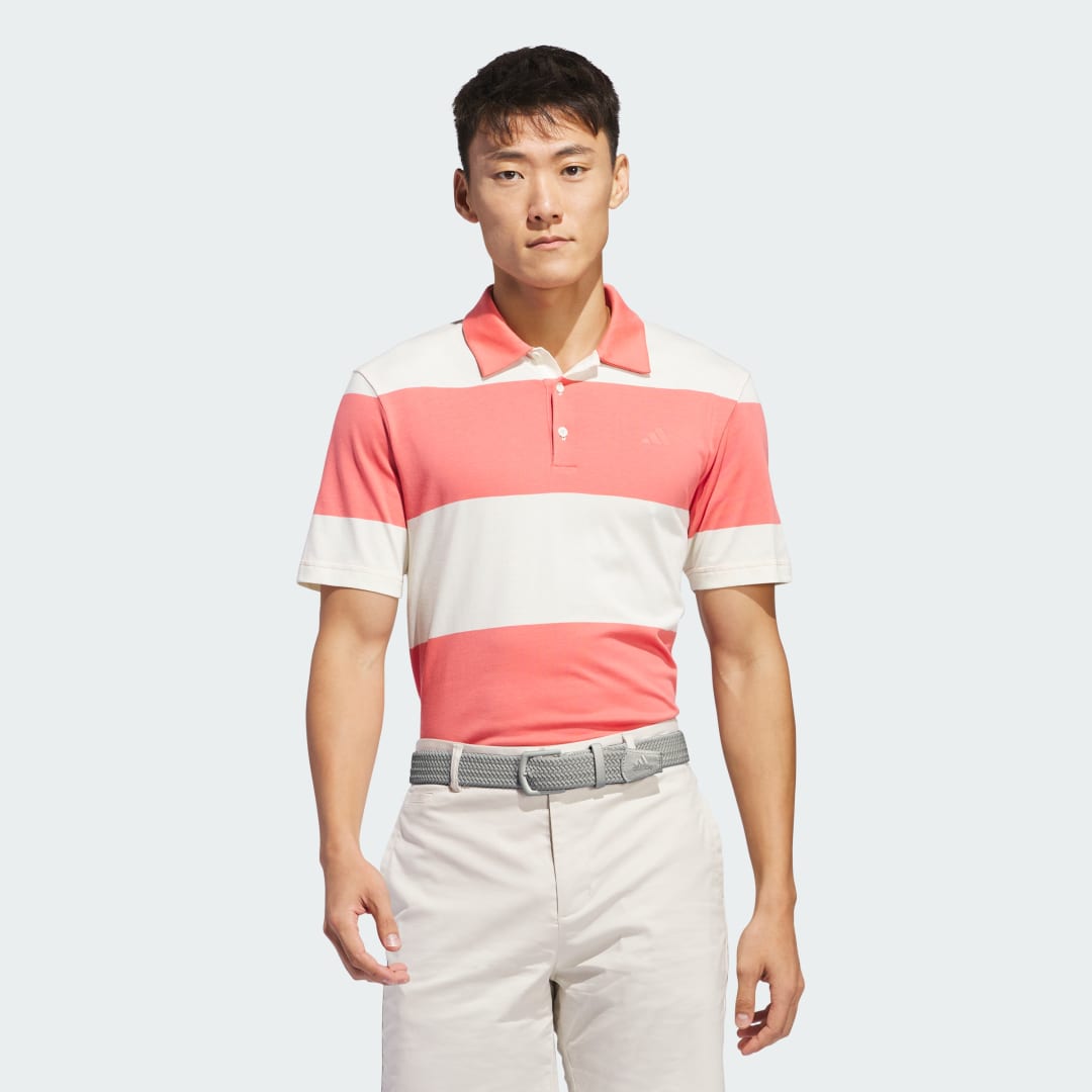 Polo tričko adidas Performance Colorblock Rugby Stripe Polo Shirt Oranžová | IU4357, 1