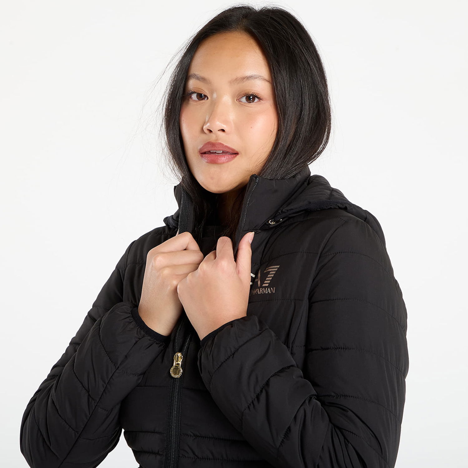 Prešívaná bunda Emporio Armani EA7 Emporio Armani Quilted Hooded Jacket Čierna | 8NTB23TNF8Z0200, 1
