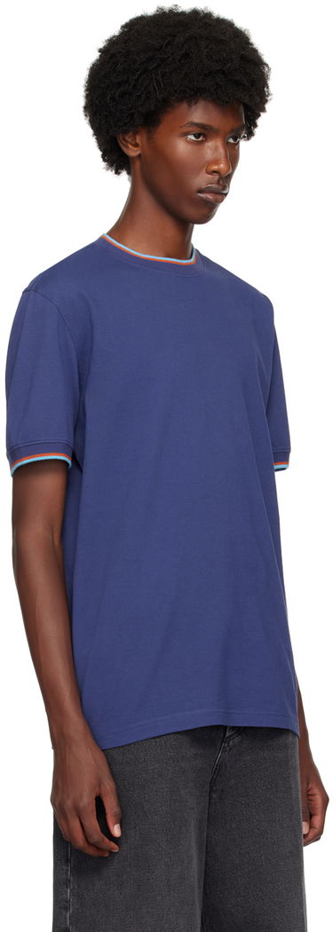 Tričko Paul Smith PS Paul Smith Contrast-Tipping T-Shirt Modrá | M2R-321Y-N22117-46, 1