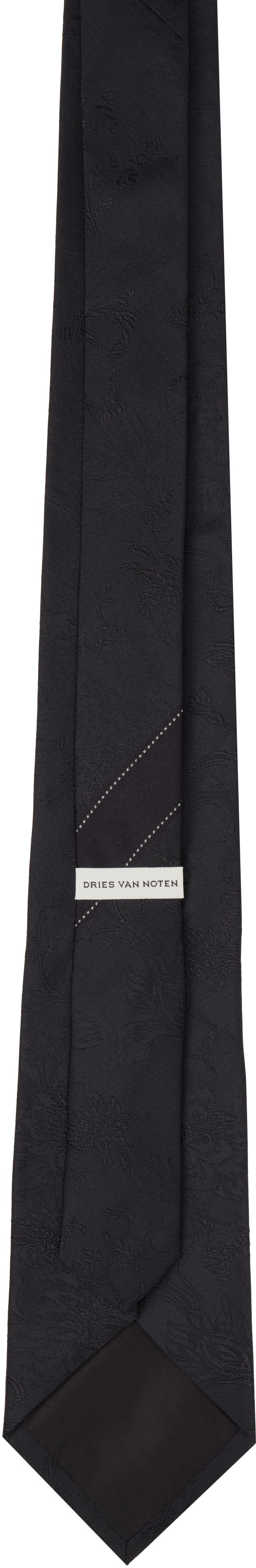 Opasok Dries Van Noten Dries Van Noten Jacquard Silk Tie Čierna | 251-021602-1903, 1