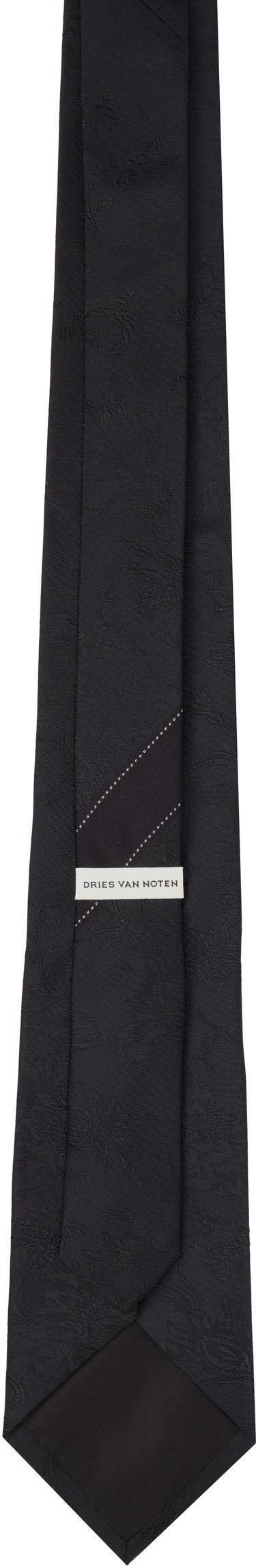 Opasok Dries Van Noten Dries Van Noten Jacquard Silk Tie Čierna | 251-021602-1903, 1