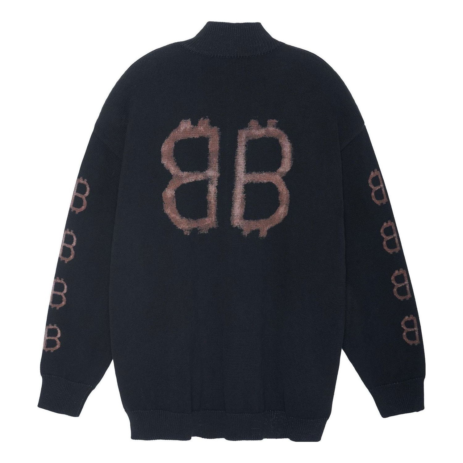 Sveter Balenciaga Crypto Logo Print Medium Fit Sweater Čierna | 750413T32801000, 0