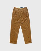 Pleated Corduroy Pants with Duck Embroidery
