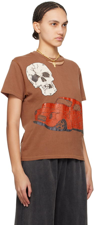 Tričko ERL ERL Skull & Car Graphic T-Shirt Hnedá | ERL08T005, 1