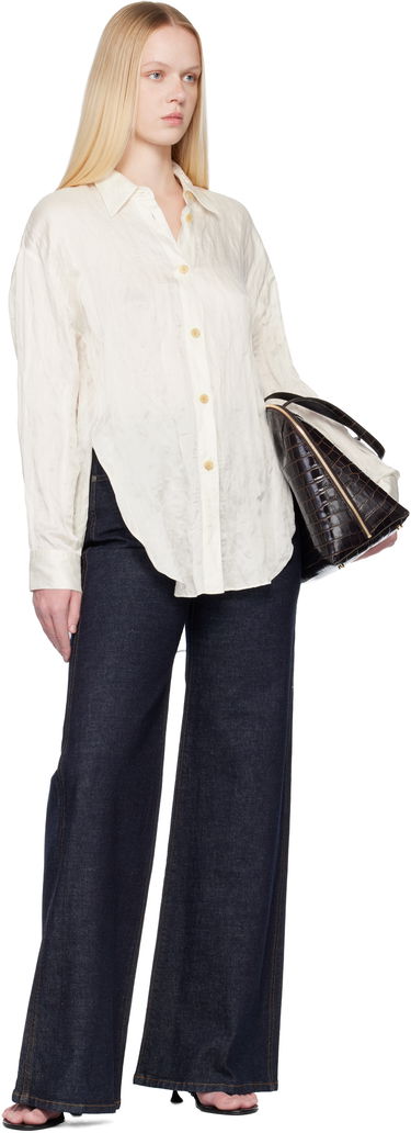 Košeľa Khaite Crinkled Goya Shirt Biela | 2430466, 3