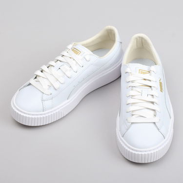 Tenisky a topánky Puma Basket Platform Core white - gold Biela | 364040 04, 2