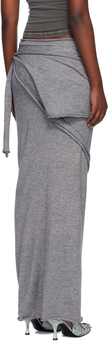 Sukňa Ottolinger Ottolinger Drape Strap Knit Maxi Skirt Šedá | 2204040111, 2