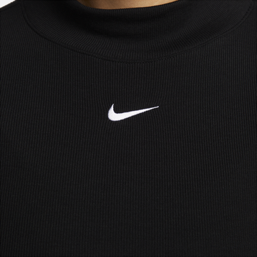 Crop Top Nike Sportswear Essential Mock Neck Long Sleeve Top Čierna | DV7880-010, 2