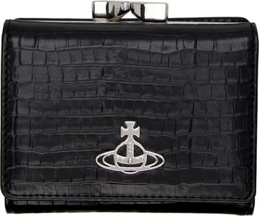 Peňaženka Vivienne Westwood Vivienne Westwood Small Croc-Embossed Frame Wallet Čierna | 5115002NW-L00C0-, 0
