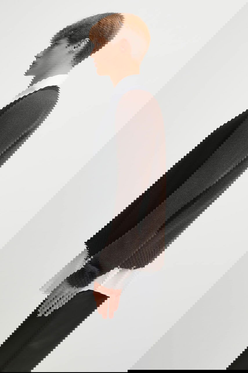 Sveter Maison Margiela V-Neck Color Block Raglan Wool Cardigan Rôznofarebný | SH2HP0013.M13160.961, 1