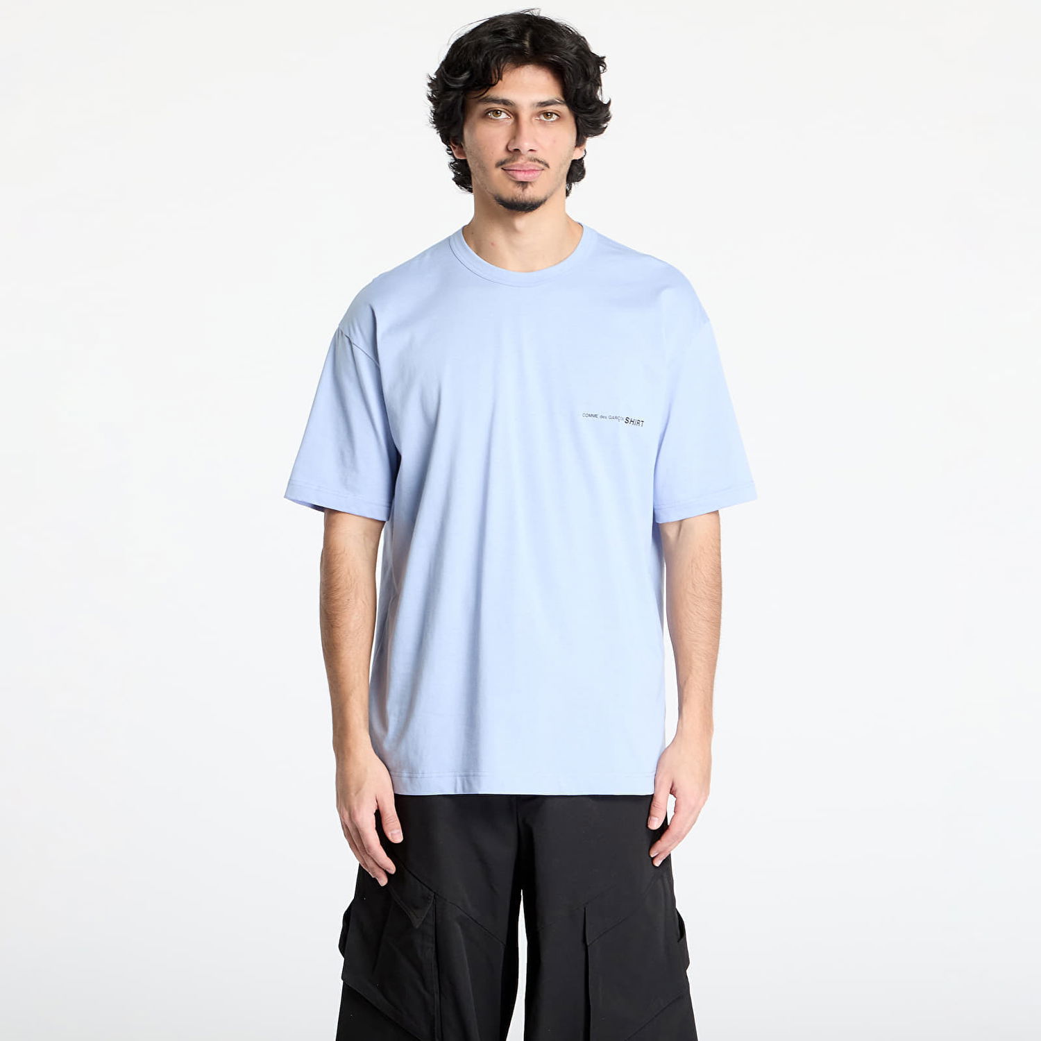 Tričko Comme des Garçons Comme des Garçons SHIRT Knit T-Shirt Modrá | FO-T023 BLUE, 0