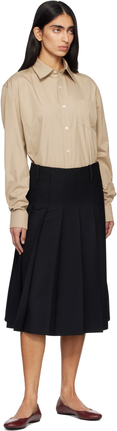 Košeľa A.P.C. Owen Long Sleeve Button-Up Shirt with Chest Pocket Béžová | COHLE­-H12652, 4