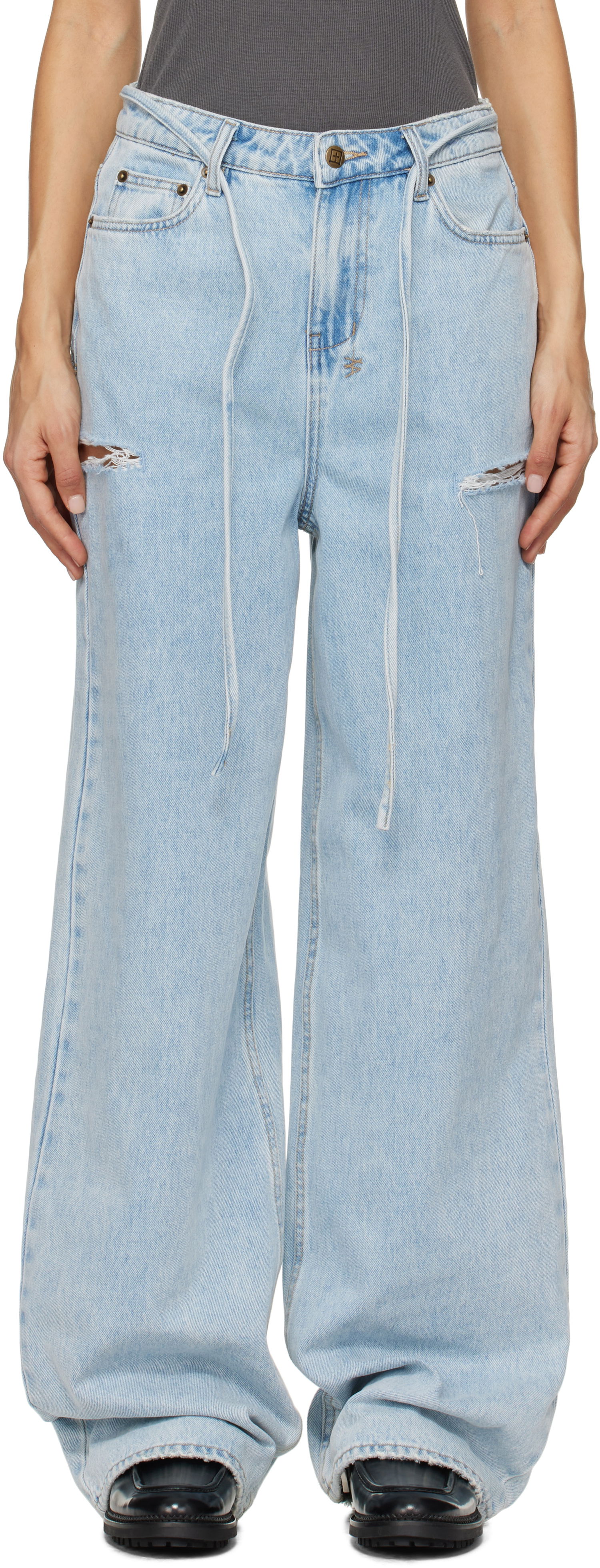 Džínsy Ksubi Ksubi Baggy Rollin Kut Out Jeans Modrá | WPS25DJ005, 0