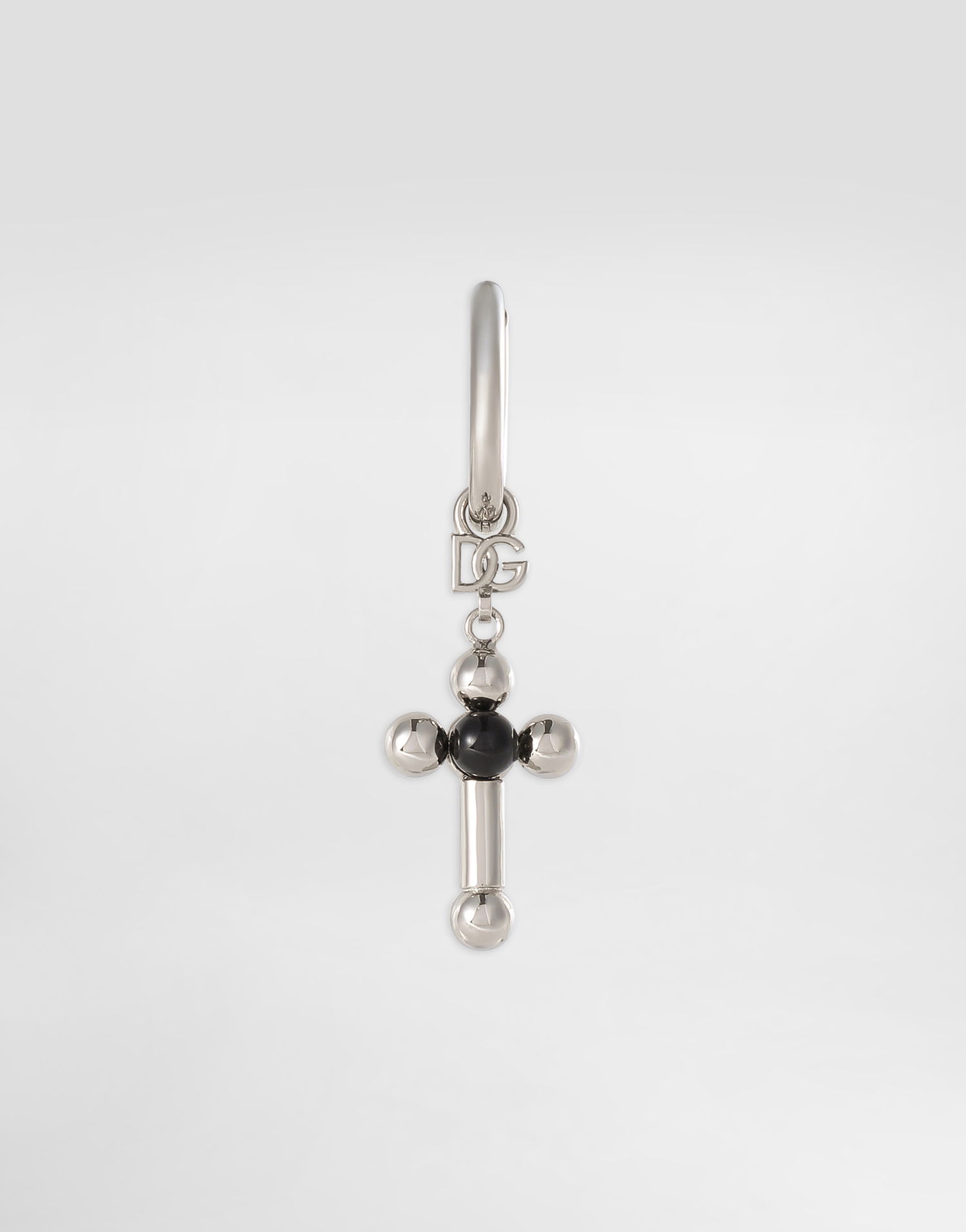 Náušnice Dolce & Gabbana Dolce & Gabbana Single Earring with Cross Charm Metalická | WER5M4W111187655, 0