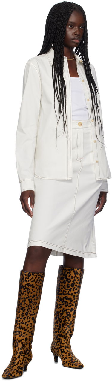 Košeľa TOTEME TOTEME Petite Tumbled Cotton Shirt Biela | 243-WRT0341-FB0104, 3