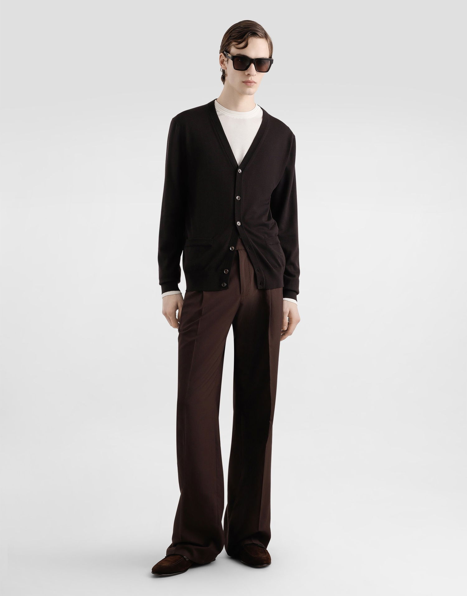 Sveter Dolce & Gabbana Dolce & Gabbana V-Neck Wool Cardigan Vínová | GXV01TJDVBVM0682, 1
