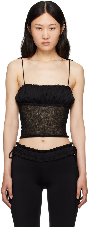 Tielko GUIZIO Guizio Ruched Tank Top Čierna | H23624S025, 0