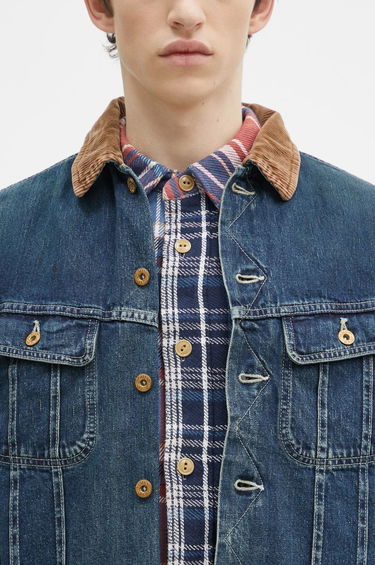 Bomber bunda Human Made Blanket Lined Denim Work Jacket Modrá | HM28JK010, 3
