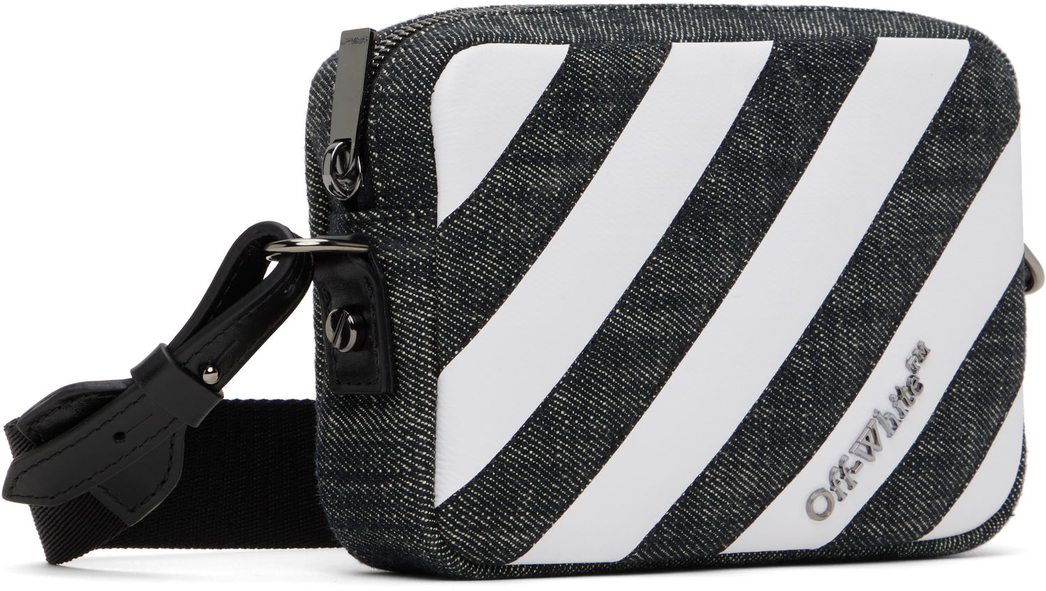 Taška cez rameno Off-White Off-White Diagonal Striped Camera Bag Biela | OWNN18FS25FAB0021000, 1