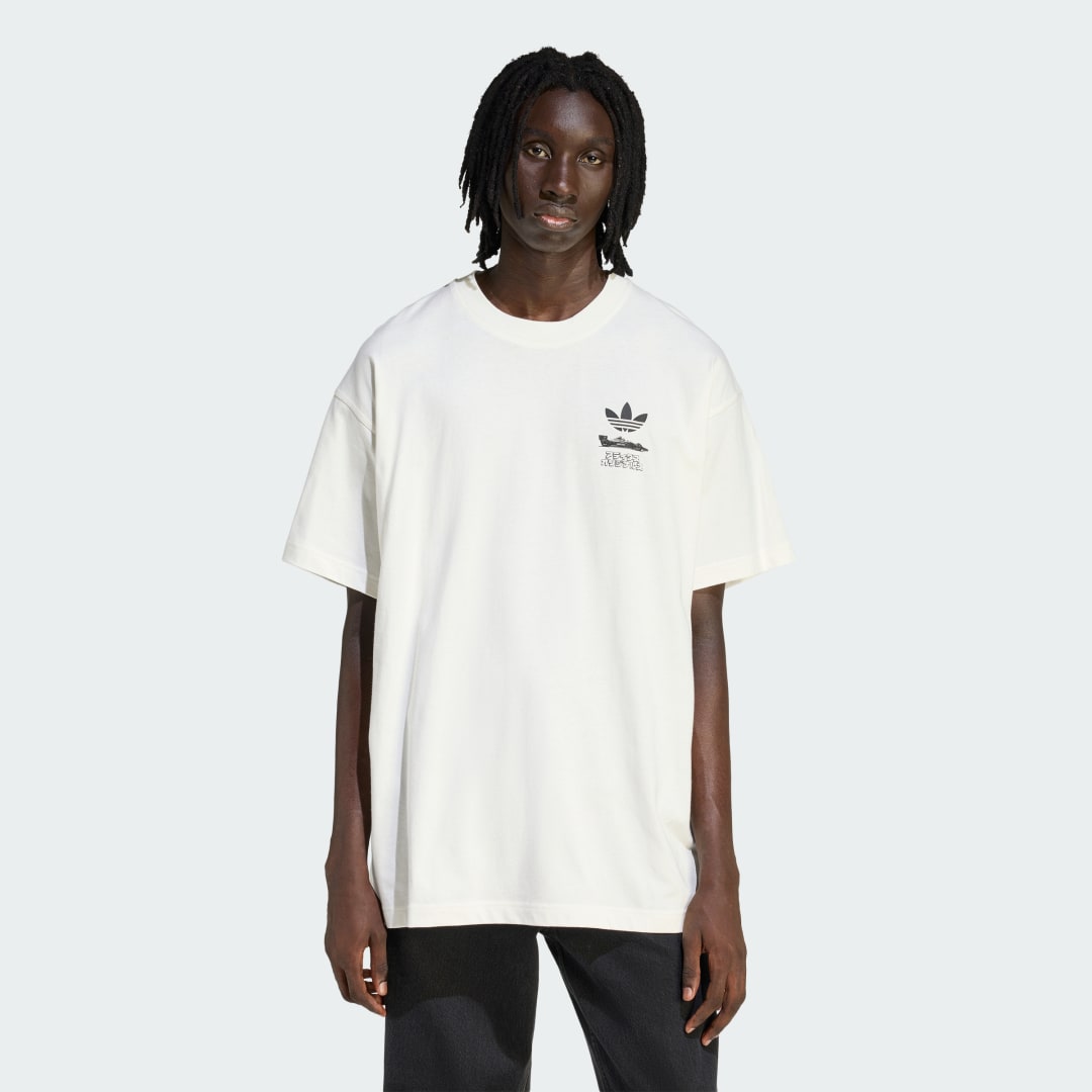 Tričko adidas Performance Racing Manga Graphic Tee Biela | HY2085, 0