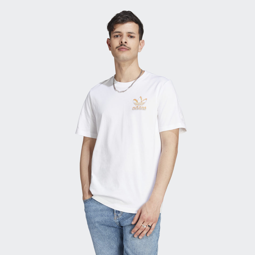 Tričko adidas Originals Graphics Fire Trefoil Tee Biela | II8177, 1