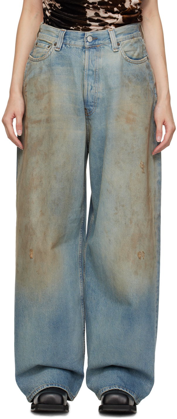Džínsy Acne Studios Super Baggy Fit Modrá | C00054-, 0