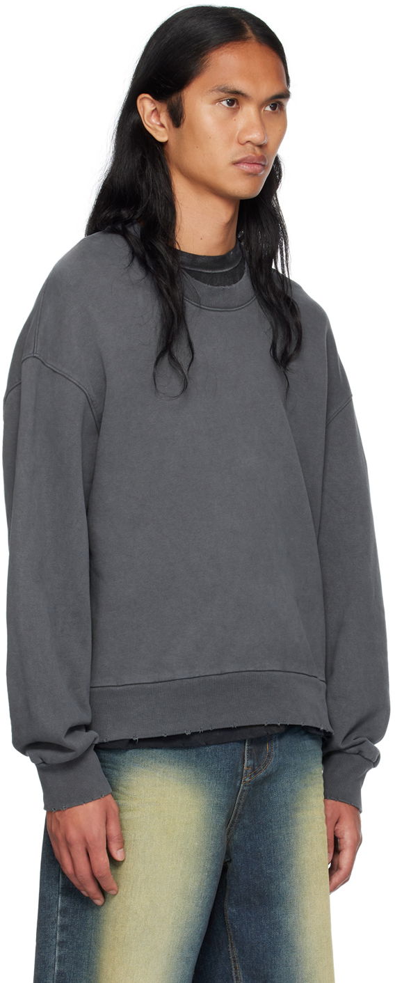 Sveter We11done We11done Wide Neck Sweatshirt Šedá | WD-TH2-24-801-U-CH, 1