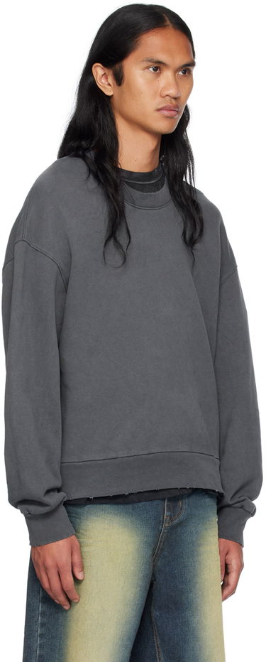 Sveter We11done We11done Wide Neck Sweatshirt Šedá | WD-TH2-24-801-U-CH, 1