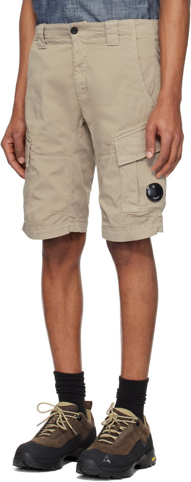 Šortky C.P. Company C.P. Company Stretch Sateen Cargo Shorts Béžová | 18CMBE116A005694G, 3