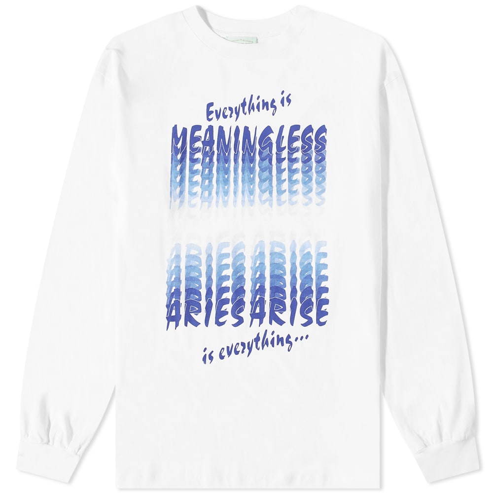 Tričko Aries Aries Long Sleeve Everything Is Meaningless T-Shirt Biela | FTAR60021-WHT, 0