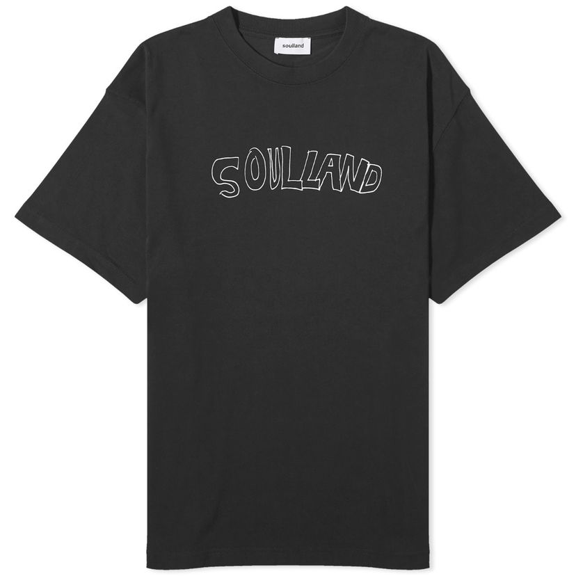 Tričko Soulland Kai Roberta Logo T-Shirt Čierna | 41080-1063-BLK