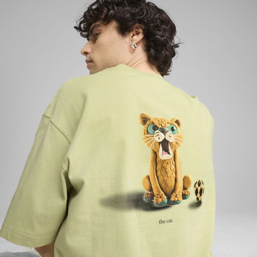Tričko Puma GRAPHICS The Cat T-Shirt Zelené | 629411_37, 1