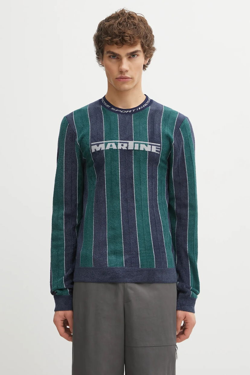 Tričko Martine Rose Martine Rose Sporty Logo Crew Neck Long-Sleeved Striped T-Shirt Rôznofarebný | 982YA20407