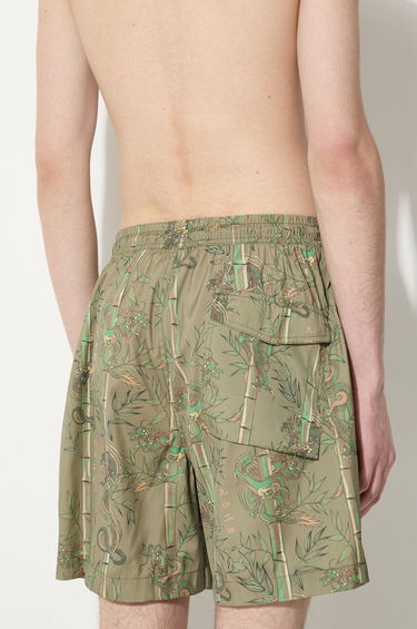 Plavky Maharishi Maharishi Dragon Bamboo Swim Shorts Zelené | 1272.OLIVE, 2