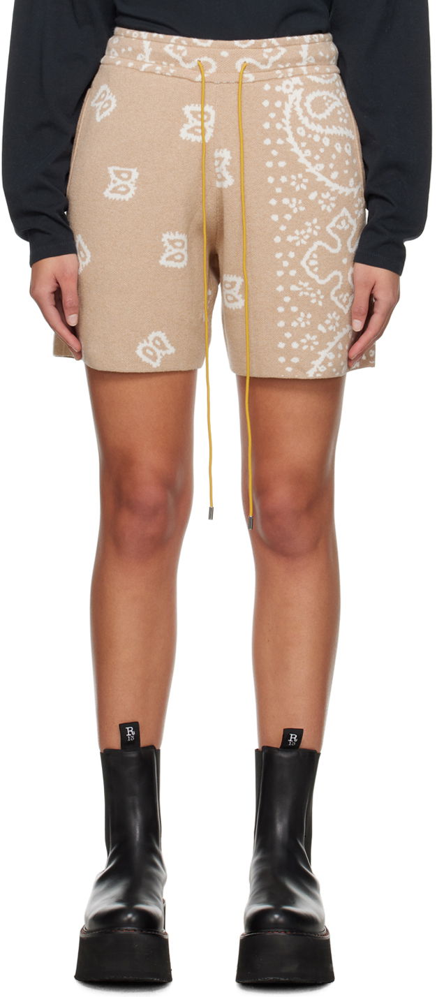 Šortky Rhude Jacquard Shorts Béžová | RHPS24SH10973517, 0