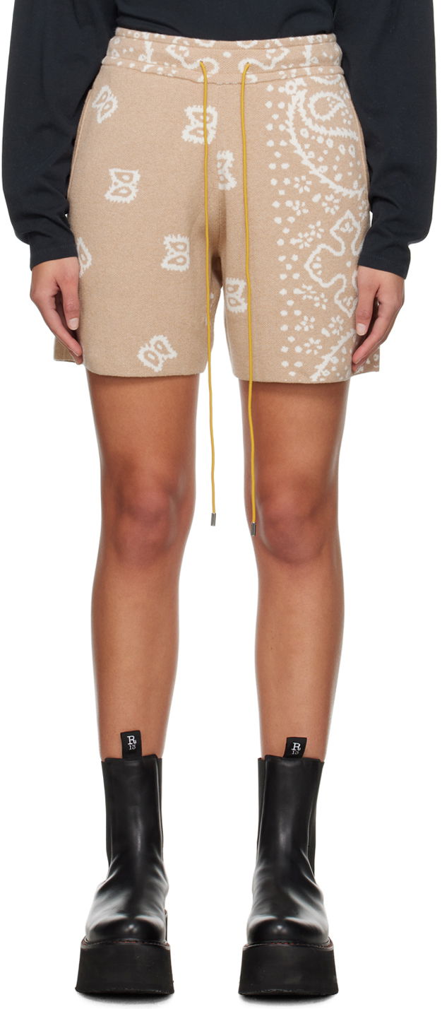 Šortky Rhude Jacquard Shorts Béžová | RHPS24SH10973517