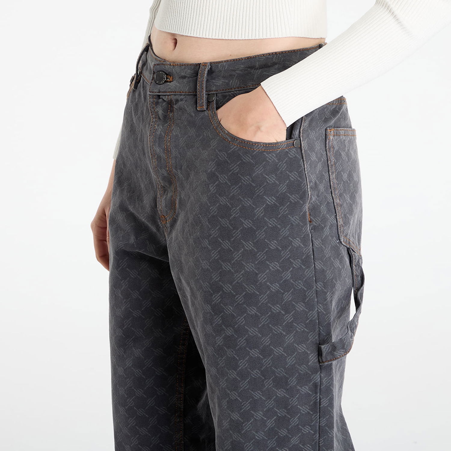 Džínsy DAILY PAPER Monogram Workwear Amba Jeans Šedá | 2523034, 1
