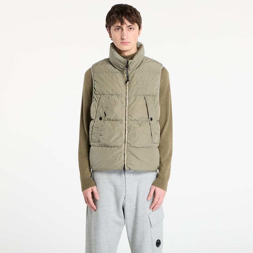 Vesta C.P. Company High-collar Puffer Vest Zelené | 19CMVE149A005904G-356