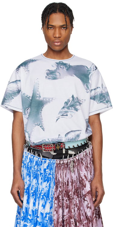Tričko Chopova Lowena Chopova Lowena Zoom Spur Oversized Graphic T-Shirt Biela | 2303, 0