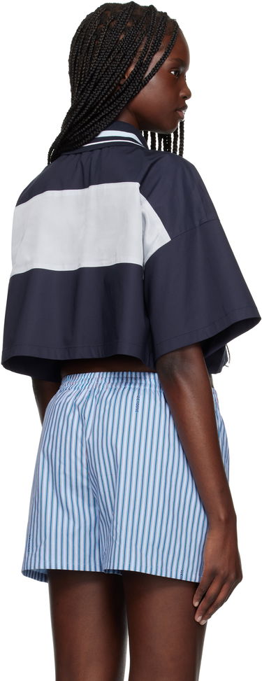 Crop Top We11done We11done Color Block Cropped Polo Navy | WD-BL1-25-132-W-NV, 2