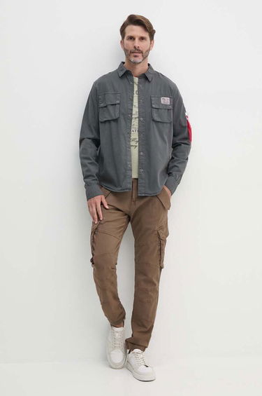 Cargo nohavice Alpha Industries Combat Pant LW Cargo Pants Hnedá | 126215, 1
