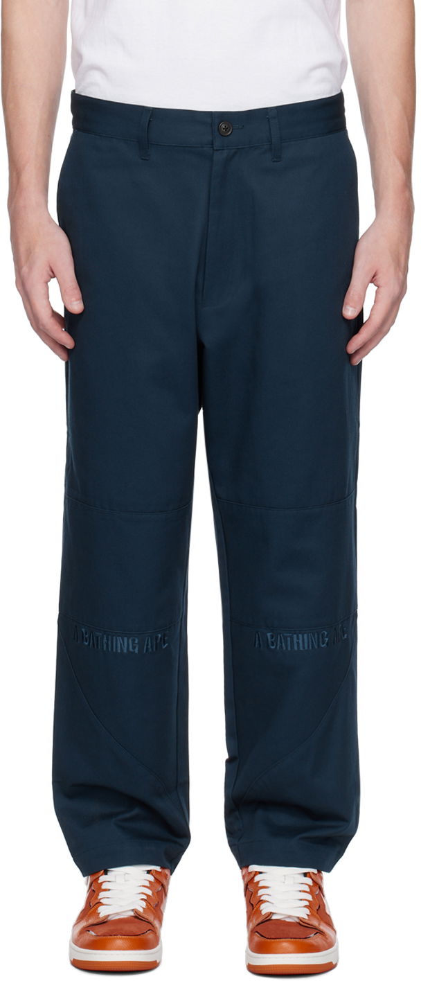 Nohavice BAPE Loose Fit Trousers Navy | 001PTJ301016M, 0
