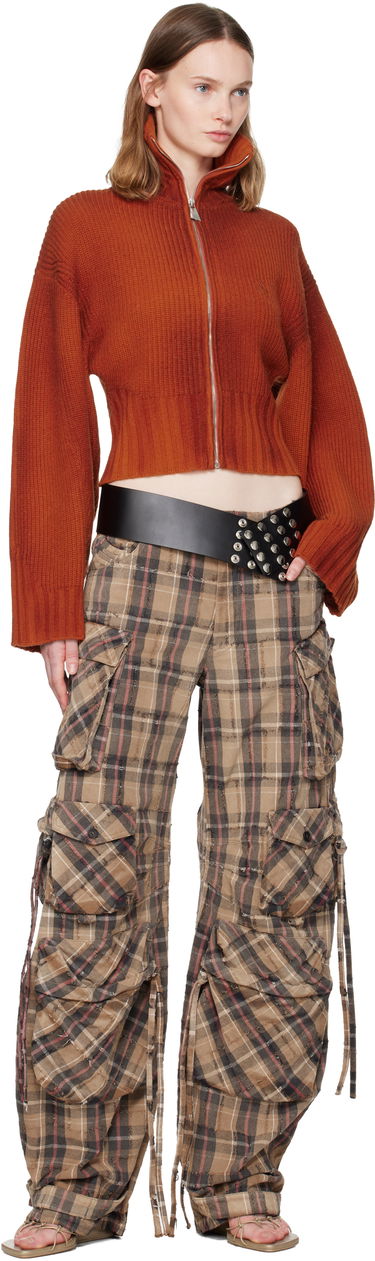 Cargo nohavice The Attico Fern Plaid Distressed Cargo Trousers Rôznofarebný | 251WCP00278 CCC116BR, 3